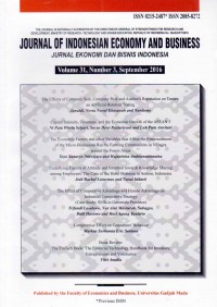 JOURNAL OF INDONESIAN ECONOMY & BUSINESS : JURNAL EKONOMI & BISNIS INDONESIA VOL 31 NO 3 2016