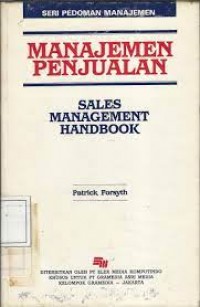 MANAJEMEN PENJUALAN SALES MANAGEMENT HANDBOOK