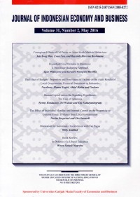 JOURNAL OF INDONESIAN ECONOMY & BUSINESS : JURNAL EKONOMI & BISNIS INDONESIA VOL 31 NO 2 2016